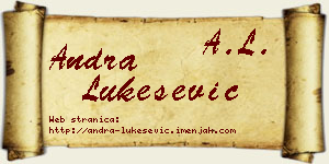 Andra Lukešević vizit kartica